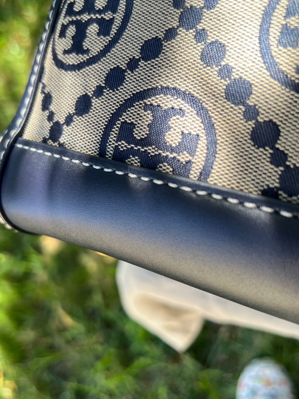 NWOT Tory Burch Monogram Jacquard Drawstring Tote - Picture 11 of 16